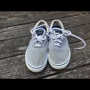 Sperry canvas boat shoes